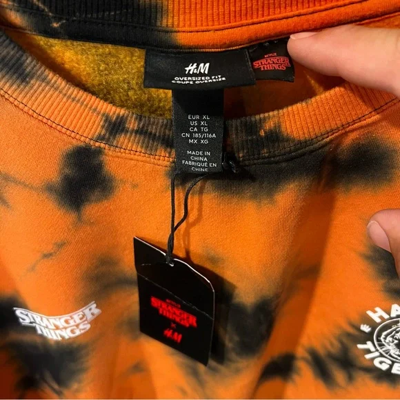 NWT!! Stranger Things H&M Unisex X-Large(XL) Relaxed Fit Sweatshirt